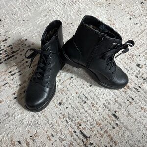 Kelly & Katie Black Combat Boots
